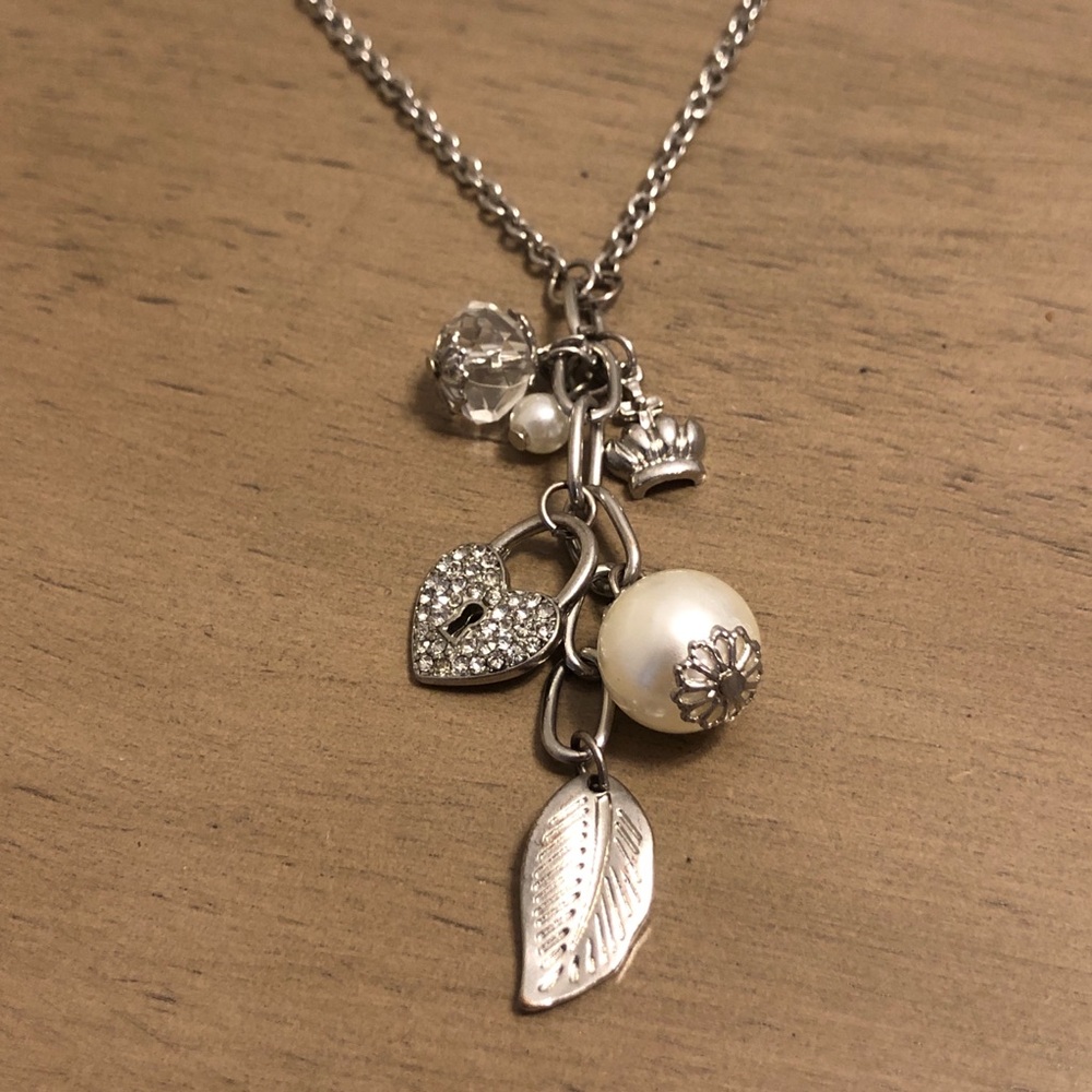 Jewelry - Elegant Silver Tone Sweater Charm Necklace - Picture 2 of 8